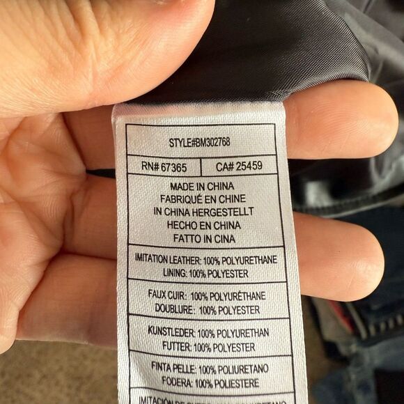 Steve Madden Women's Black Blazer Jacket Button Faux Leather Grunge Goth Medium - Picture 11 of 12